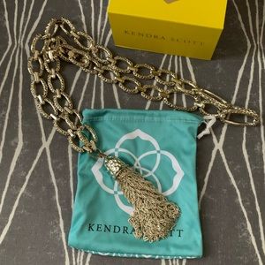 Tassel Charm Necklace In gold